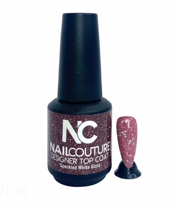 Nail Couture Designer Top Coat Speckled White Gloss