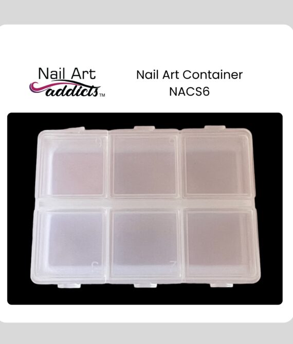 Nail Art Container Square 6 pcs