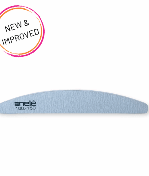 Nele Nail File Crescent Zebra 100/150grit