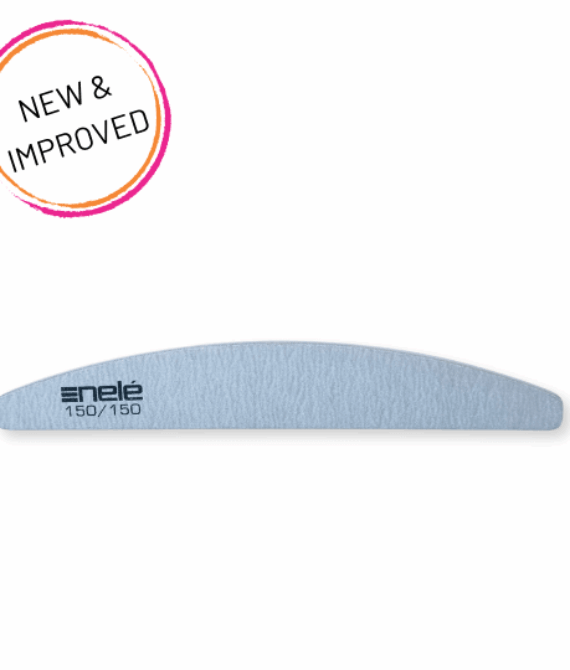 Nele Nail File Crescent Zebra 150/150grit