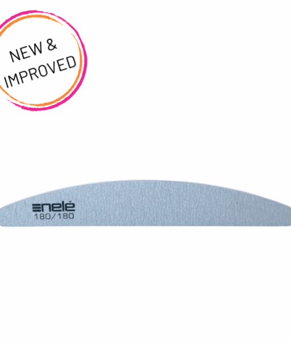 Nele Nail File Crescent Zebra 180/180grit